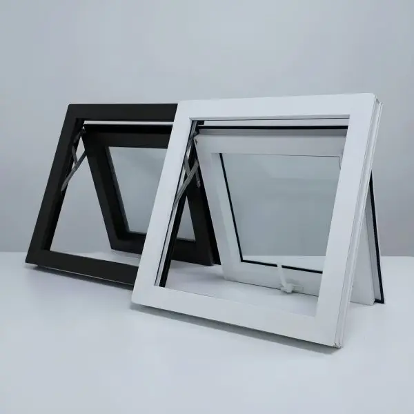 UPVC Awning Window | Black & White Frame | LuckyHome Philippines UPVC awning windows in black and white frames – durable, elegant, and energy-efficient window design by LuckyHome Philippines