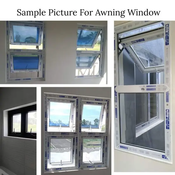 UPVC Awning Window Details | Sample Installation | LuckyHome Philippines UPVC awning window details showing multiple installation samples – durable, weatherproof, and elegant design by LuckyHome Philippines