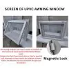 UPVC Awning Window with Screen | Magnetic Lock | LuckyHome Philippines UPVC awning window with insect screen and magnetic lock – practical, durable, and easy to clean design by LuckyHome Philippines