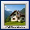 UPVC Fixed Window | Clear View & Elegant Design | LuckyHome Philippines White UPVC fixed window showcasing mountain house view – elegant, durable, and energy-efficient design by LuckyHome Philippines