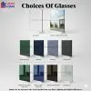 UPVC Glass Options | Clear, Reflective & Frosted | LuckyHome Philippines LuckyHome UPVC glass options showing clear, reflective, dark, bronze, and frosted finishes – stylish and durable choices for windows and doors