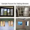 UPVC Sliding Window | Sample Pictures & Designs | LuckyHome Philippines Sample pictures of UPVC sliding windows in black and white frames, showing various installation styles by LuckyHome Philippines.