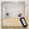 Stainless Grill Type Roll Up Door with Remote | LuckyHome PH Stainless grill type roll up door with remote control, strong and transparent design ideal for shops and commercial entrances.