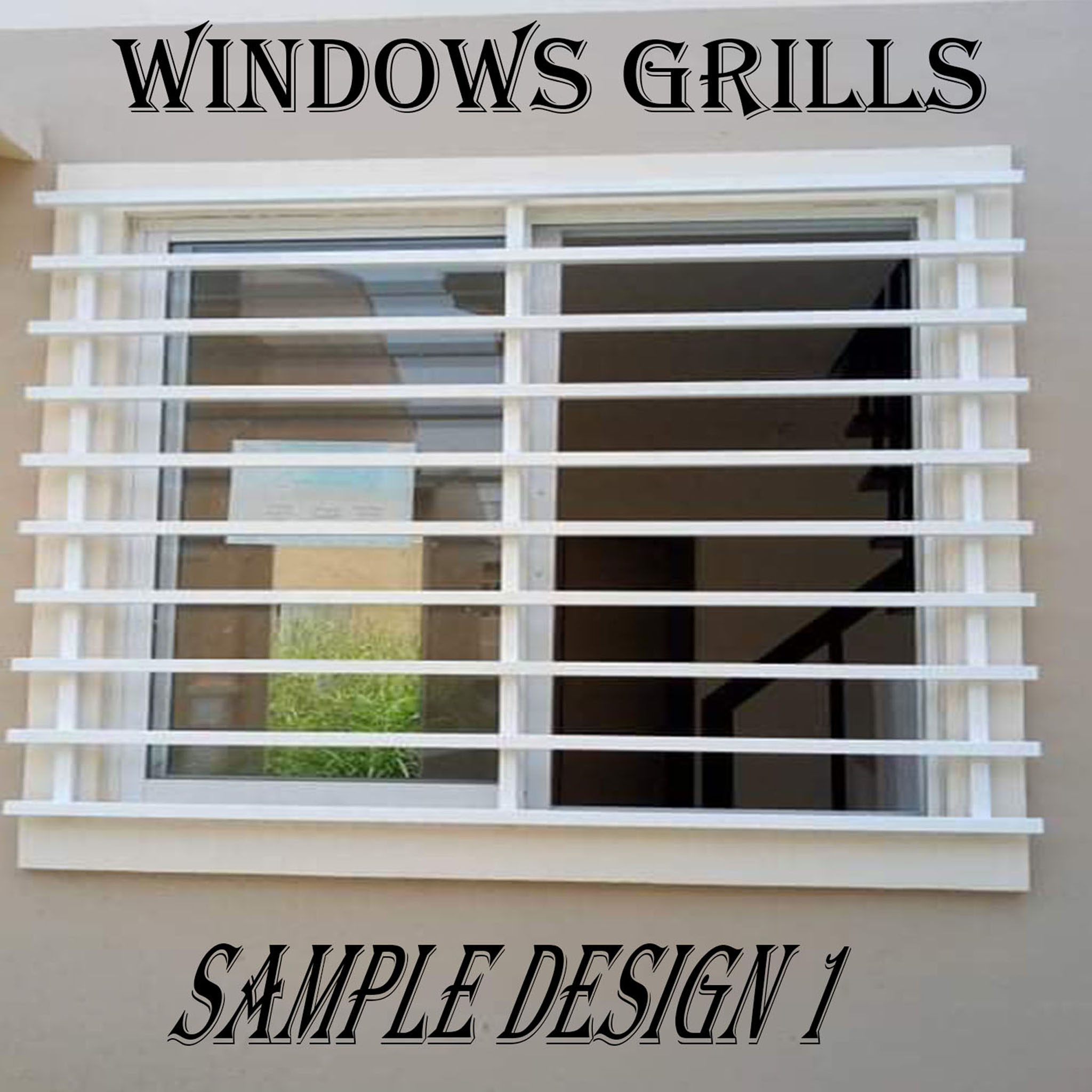 1 2mm GI Steel Grills For Windows With Painting LUCKYHOME GLASS   1 